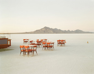 Richard Misrach's Outdoor Dining, Bonneville Salt Flats (Robert Mann gallery, 1992)