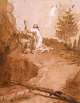 Domenico Tiepolo's Jesus at Gethsemane: The Second Prayer (loan to Indiana University Art Museum, c. 1789)