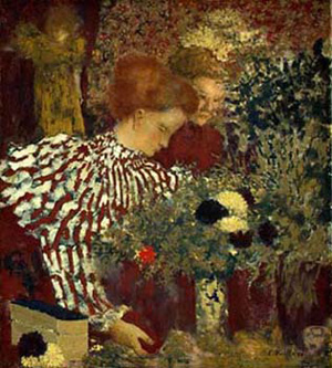 Edouard Vuillard's The Album (Woman in a Striped Dress) (National Gallery of Art, 1895)